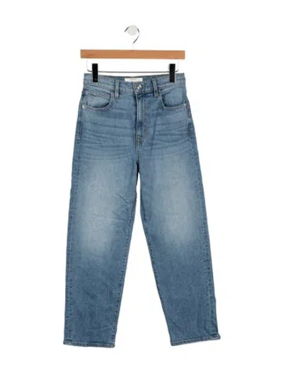 Pre-owned Slvrlake High-rise Straight Leg Jeans In Blue