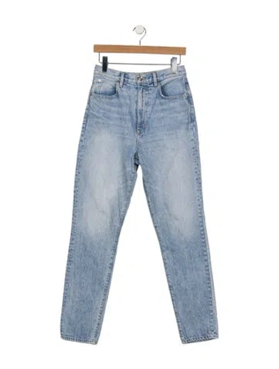Pre-owned Slvrlake High-rise Straight Leg Jeans In Blue