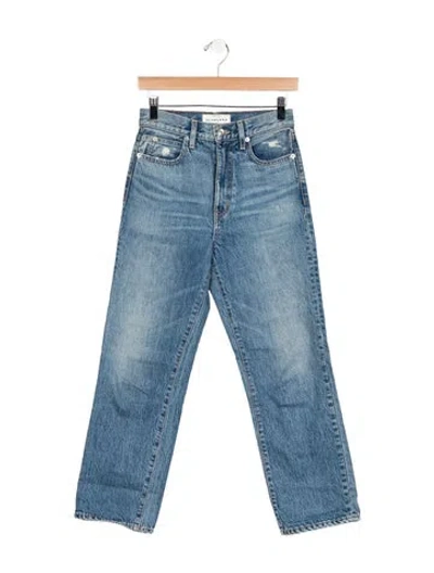 Pre-owned Slvrlake High-rise Straight Leg Jeans In Blue