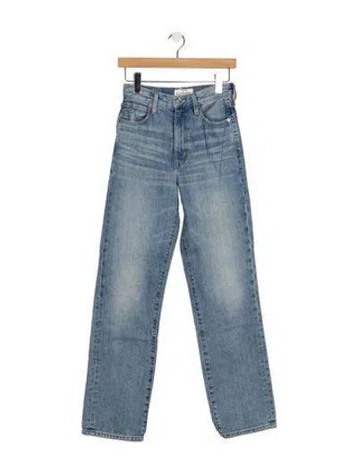 Pre-owned Slvrlake High-rise Straight Leg Jeans In Blue