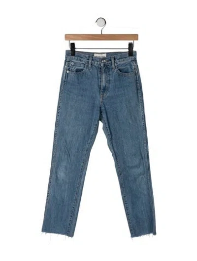 Pre-owned Slvrlake High-rise Straight Leg Jeans In Blue