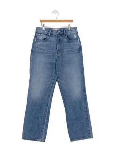 Pre-owned Slvrlake High-rise Straight Leg Jeans In Blue
