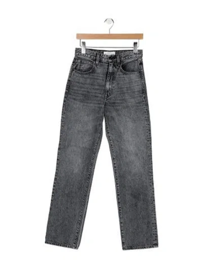 Pre-owned Slvrlake High-rise Straight Leg Jeans In Blue