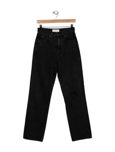 Pre-owned Slvrlake High-rise Straight Leg Jeans In Blue