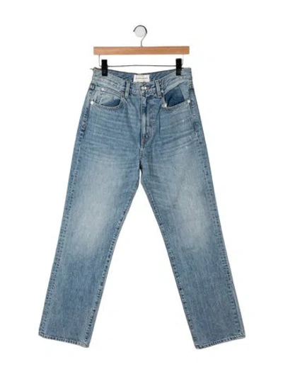 Pre-owned Slvrlake High-rise Straight Leg Jeans In Blue