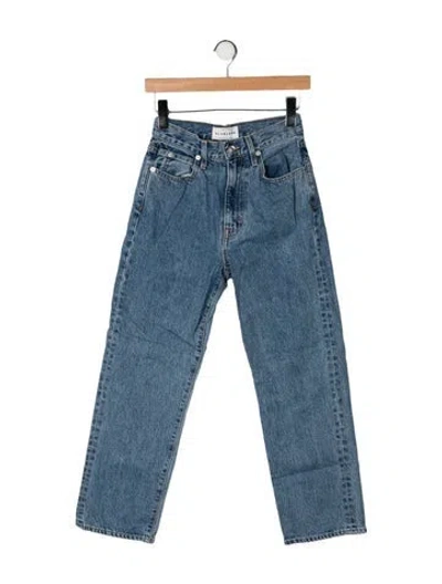 Pre-owned Slvrlake High-rise Straight Leg Jeans In Blue
