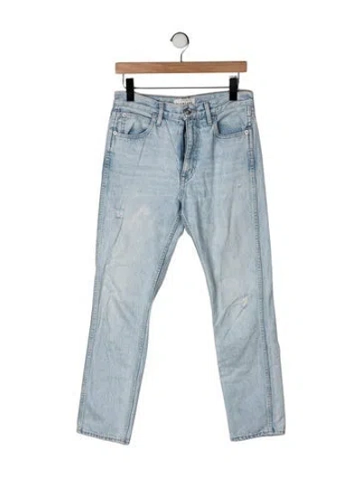 Pre-owned Slvrlake High-rise Straight Leg Jeans In Blue