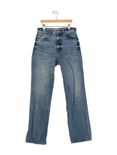 Pre-owned Slvrlake High-rise Straight Leg Jeans In Blue