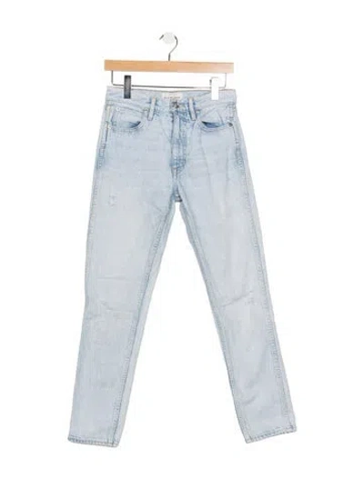 Pre-owned Slvrlake High-rise Straight Leg Jeans In Blue