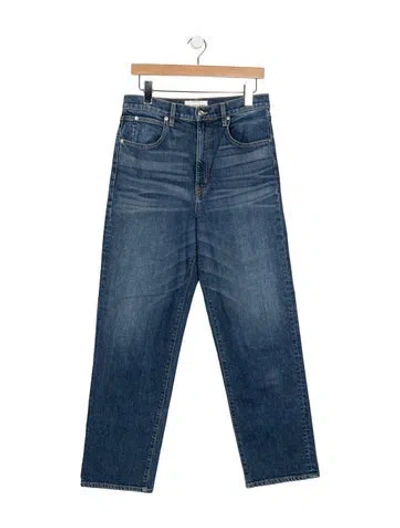 Pre-owned Slvrlake High-rise Straight Leg Jeans In Blue