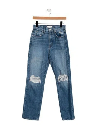 Pre-owned Slvrlake High-rise Straight Leg Jeans In Blue