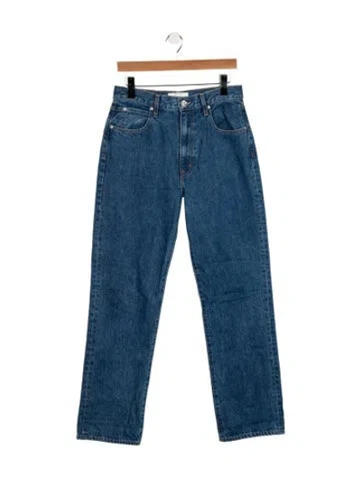 Pre-owned Slvrlake High-rise Straight Leg Jeans In Blue