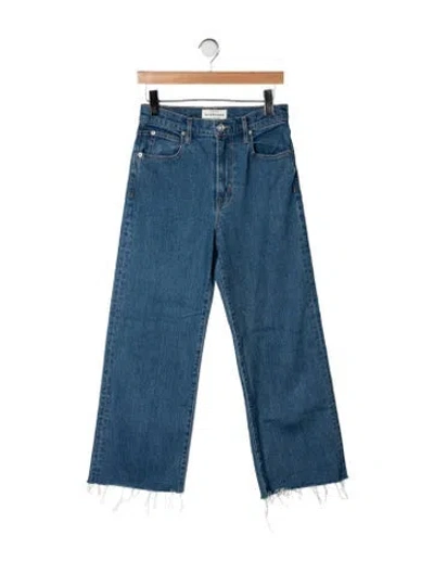 Pre-owned Slvrlake High-rise Straight Leg Jeans In Blue