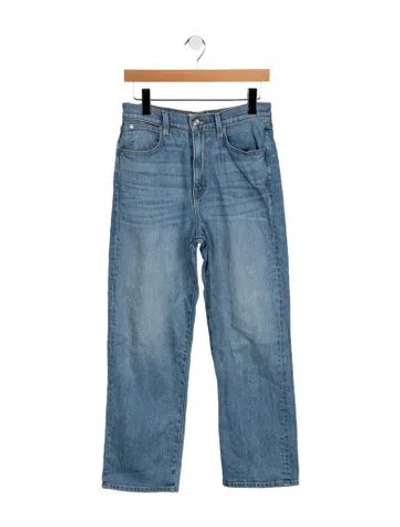 Pre-owned Slvrlake High-rise Straight Leg Jeans In Blue