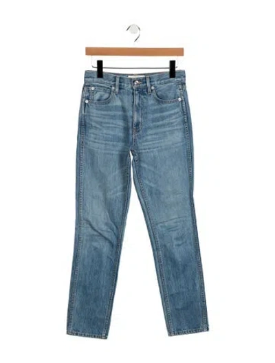 Pre-owned Slvrlake High-rise Straight Leg Jeans In Blue