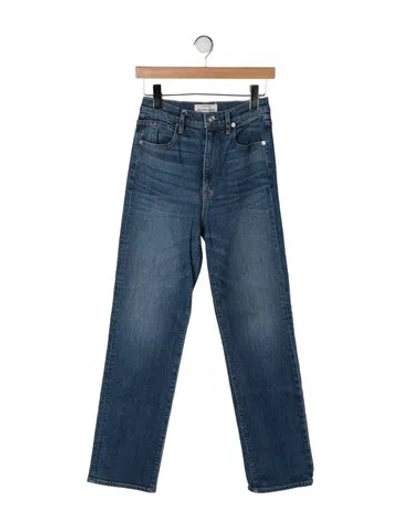 Pre-owned Slvrlake High-rise Straight Leg Jeans In Blue
