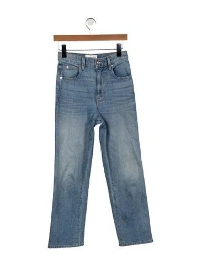 Pre-owned Slvrlake High-rise Straight Leg Jeans In Blue