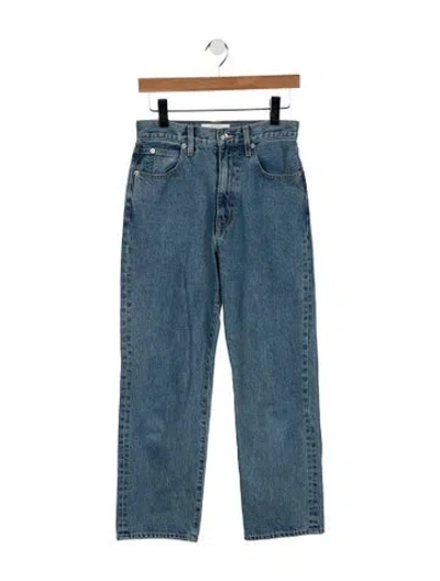 Pre-owned Slvrlake High-rise Straight Leg Jeans In Blue