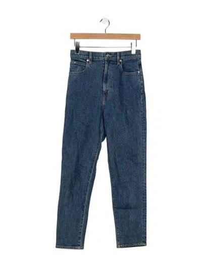 Pre-owned Slvrlake High-rise Straight Leg Jeans In Blue