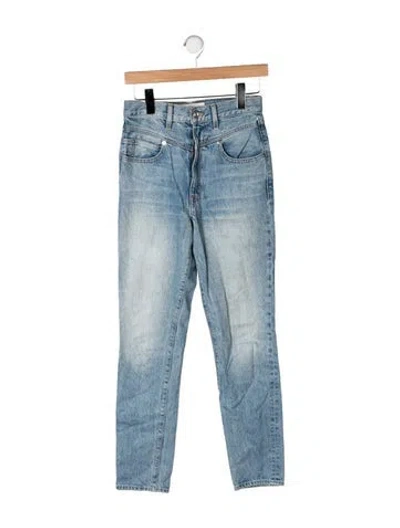 Pre-owned Slvrlake High-rise Straight Leg Jeans In Blue