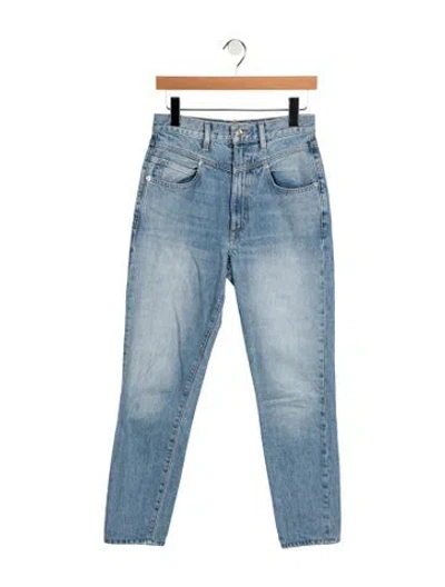 Pre-owned Slvrlake High-rise Straight Leg Jeans In Blue