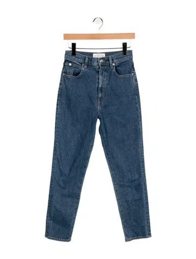 Pre-owned Slvrlake High-rise Straight Leg Jeans In Blue