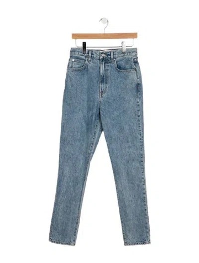 Pre-owned Slvrlake High-rise Straight Leg Jeans In Blue