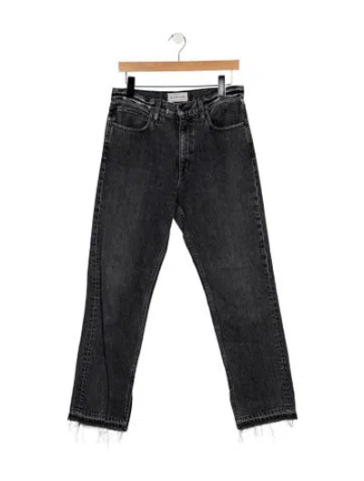 Pre-owned Slvrlake High-rise Straight Leg Jeans In Blue