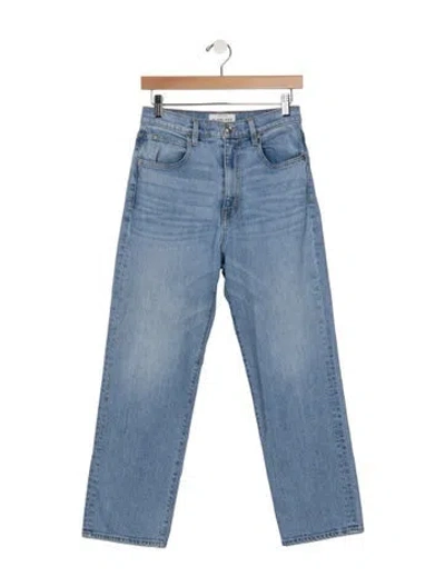 Pre-owned Slvrlake High-rise Straight Leg Jeans In Blue
