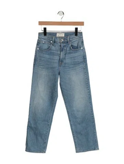 Pre-owned Slvrlake High-rise Straight Leg Jeans In Blue