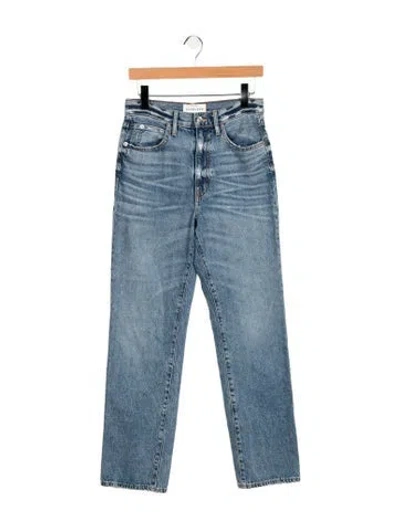 Pre-owned Slvrlake High-rise Straight Leg Jeans In Blue