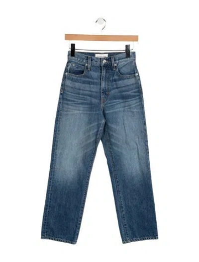 Pre-owned Slvrlake High-rise Straight Leg Jeans In Blue