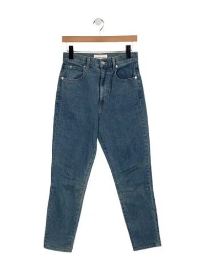 Pre-owned Slvrlake High-rise Straight Leg Jeans In Blue