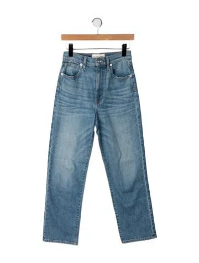 Pre-owned Slvrlake High-rise Straight Leg Jeans In Blue