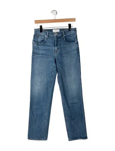 Pre-owned Slvrlake High-rise Straight Leg Jeans In Blue