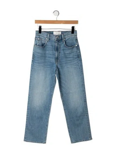 Pre-owned Slvrlake High-rise Straight Leg Jeans In Blue
