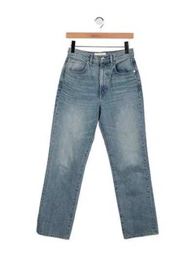 Pre-owned Slvrlake High-rise Straight Leg Jeans In Blue
