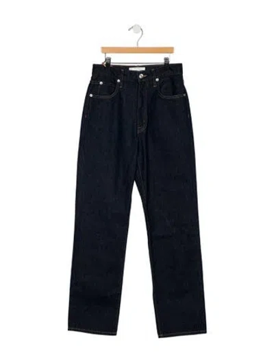 Pre-owned Slvrlake High-rise Straight Leg Jeans In Blue