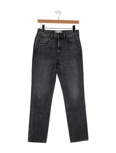 Pre-owned Slvrlake High-rise Straight Leg Jeans In Blue/grey