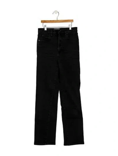 Pre-owned Slvrlake High-rise Straight Leg Jeans In Gray
