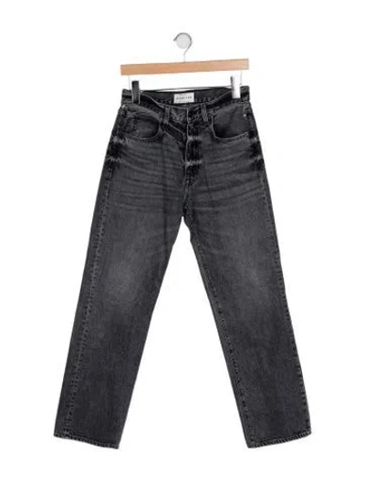 Pre-owned Slvrlake High-rise Straight Leg Jeans In Gray