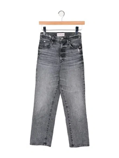 Pre-owned Slvrlake High-rise Straight Leg Jeans In Gray