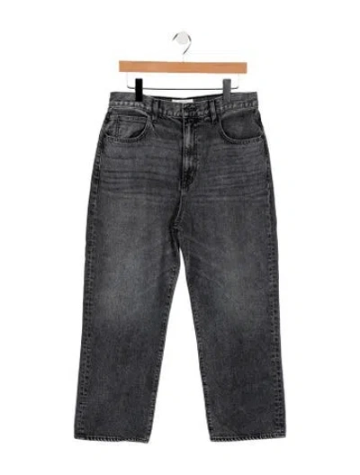 Pre-owned Slvrlake High-rise Straight Leg Jeans In Gray