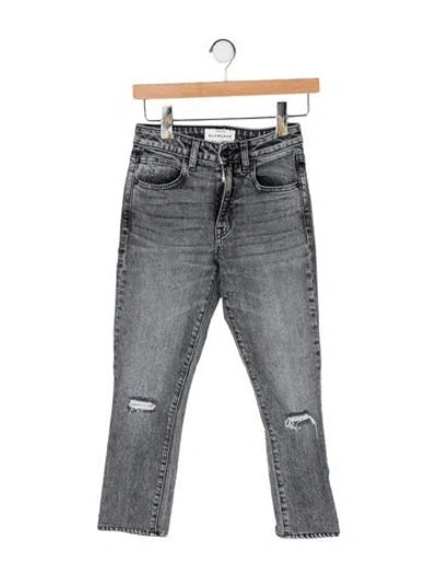 Pre-owned Slvrlake High-rise Straight Leg Jeans In Gray