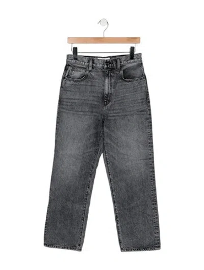 Pre-owned Slvrlake High-rise Straight Leg Jeans In Grey