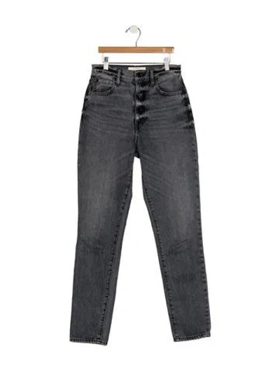 Pre-owned Slvrlake High-rise Straight Leg Jeans In Grey