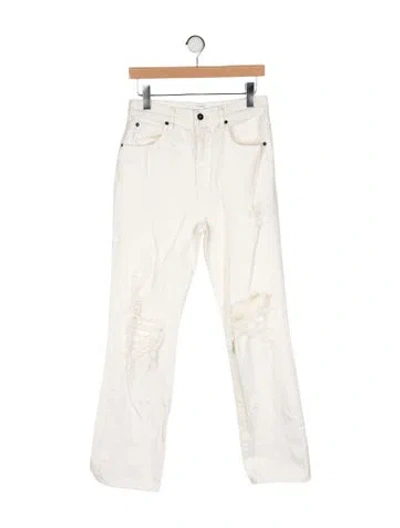 Pre-owned Slvrlake High-rise Straight Leg Jeans In Neutral