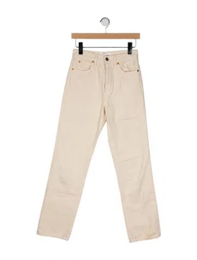 Pre-owned Slvrlake High-rise Straight Leg Jeans In Neutral