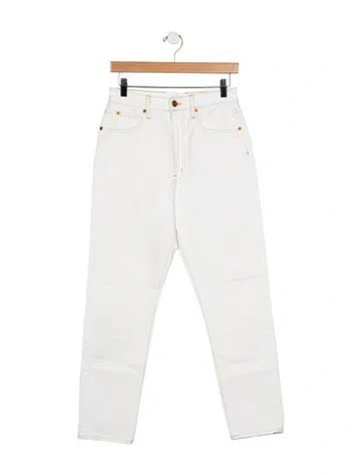 Pre-owned Slvrlake High-rise Straight Leg Jeans In Neutral