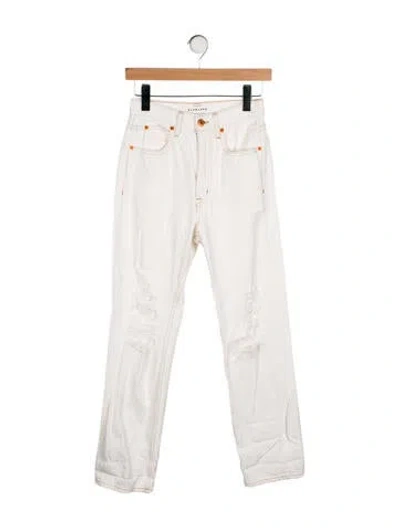 Pre-owned Slvrlake High-rise Straight Leg Jeans In Neutral